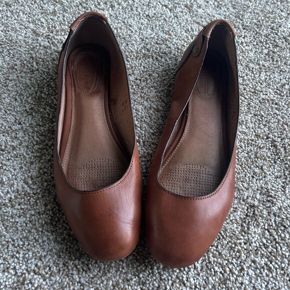 Corso Como Brown Leather Ballet Flats - Size 10 - Picture 2 of 6